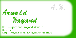 arnold wayand business card